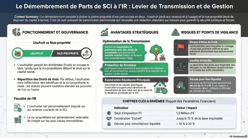 Démembrement parts sci