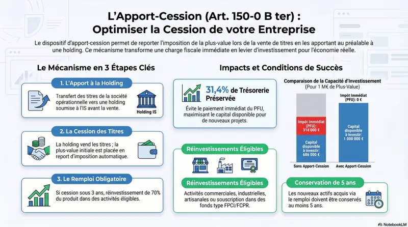 Holding apport cession